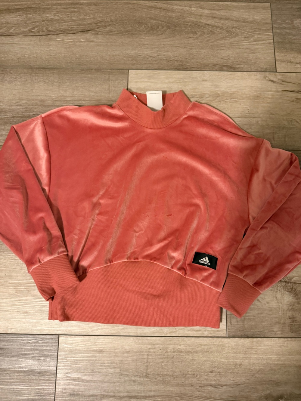 adidas Coral Velour Crew Sweatshirt